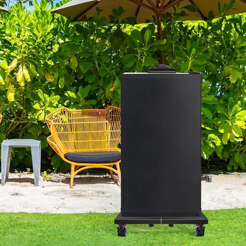 Vista 7 de Soporte para Ahumador de Servicio Pesado – Base Móvil Universal para Ahumadores Eléctricos (Vertical/Digital), Construcción Totalmente de Acero