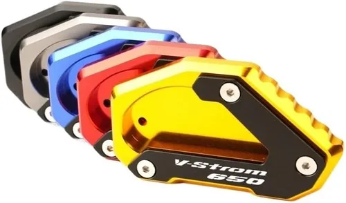 Vista 5 de QQLADY Z for Suzuki V-Strom 650/XT VSTROM 650 DL650 2004-2022 2021 Motorcycle CNC Kickstand Foot Side Stand Extension Pad Support Plate Y