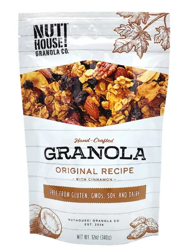Vista 13 de NutHouse! Granola Company - Granola premium de manzana y arándano Certificada sin gluten, sin OMG, Kosher Vegana, sin soja Bolsa de 12 onzas
