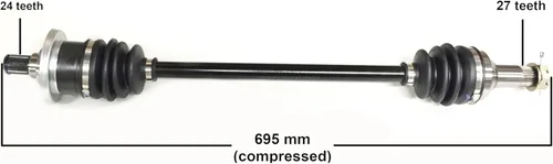 Vista 4 de Eje CV delantero para Arctic Cat Prowler 550 650 700 1000 0502-734, 1502-940, izquierdo o derecho, 4340 Chromoly, ATVPC