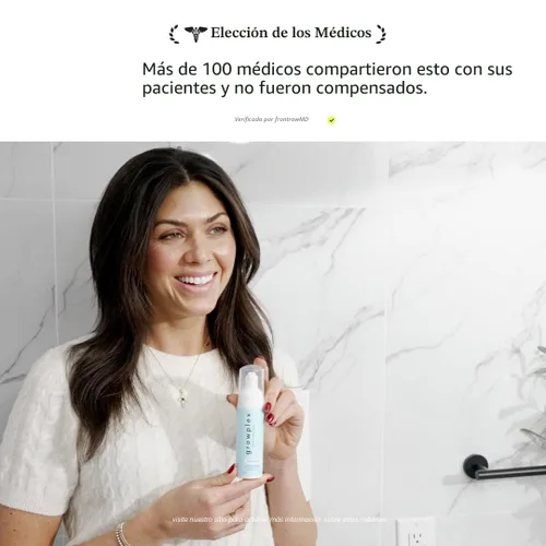 Vista 2 de Growplex Vitafoam - Espuma de minoxidil al 5% para hombres y mujeres, Minoxidil con bloqueo DHT para hombres, espuma, no grasa, fórmula de secado