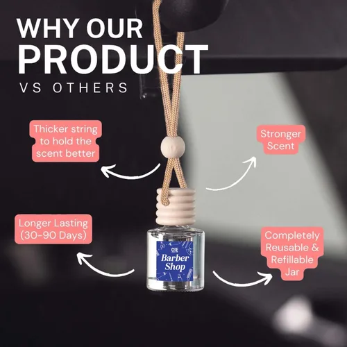 Vista 7 de CANDECraftCo - Difusor para colgar en el automóvil, para aceites esenciales, aromas, fragancia, aromaterapia, de larga duración (Flor de cactus)