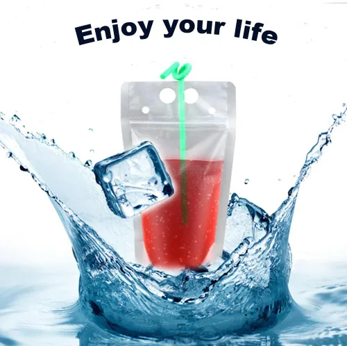 Vista 5 de Paquete de 200 bolsas de bebidas transparentes de 9.1 x 5.2 pulgadas/17 onzas de 8 mil, bolsas de plástico transparentes con cierre de cremallera