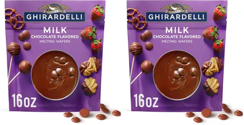 Vista 15 de GHIRARDELLI Obleas derretidas con sabor a chocolate negro, bolsa de 10 onzas