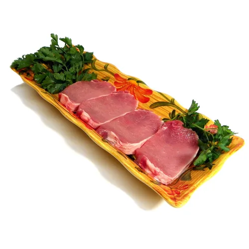 Chuletas de lomo de cerdo totalmente naturales sin hueso, cortadas 4 onzas, 8 pk/1.25 pulgadas