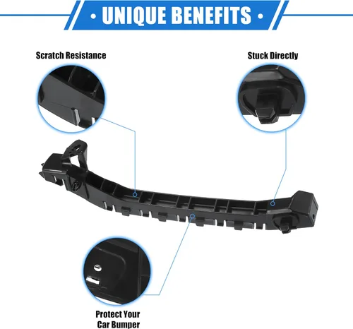 Vista 3 de Soporte de montaje para parachoques de coche compatible con Subaru WRX STI 2013-2014, soporte de parachoques delantero izquierdo negro de plástico