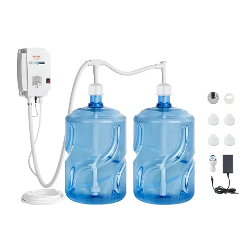 VEVOR Sistema de bomba dispensador de agua embotellada, sistema de dispensación de 2 x 5 galones, dispensador eléctrico automático de agua, bomba de