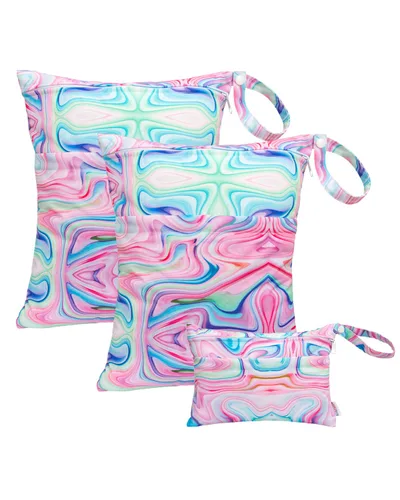 Vista 51 de ALVABABY 3 bolsas de pañales de tela para bebé de Halloween, impermeables, reutilizables, con dos bolsillos con cremallera, para viajes, playa