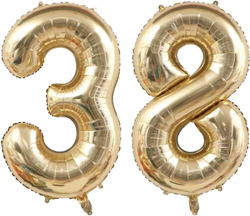 Vista 33 de Globos de oro claro de 40 pulgadas con el número 0, globos gigantes de helio de Mylar de aluminio de 0 pulgadas, globo digital grande para niñas