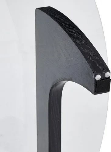 Vista 7 de Btrpily Mesa de centro de madera, moderna mesa de centro negra, contemporánea, elegante, muebles de alta gama para tu sala de estar