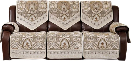 Vista 12 de LUFEIJIASHI Fundas impermeables para sofá reclinable, fundas antideslizantes para sofá reclinable de 2 asientos, fundas de sofá reclinable