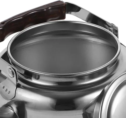 Vista 8 de Estufa silbando tetera de té silbante estufa de acero inoxidable hervidores hervidores hervidores con mango ergonómico Cool Toch 0.8L Caldera