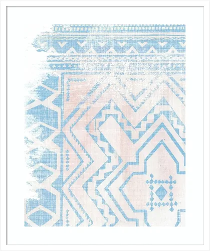 Vista 13 de Amanti Art Framed Wall Art Print 21x17 Baby Blue Textile II by Melissa Wang, Abstract Wall Art, Bohemian Boho Decor, Small Poster Painting Artwork