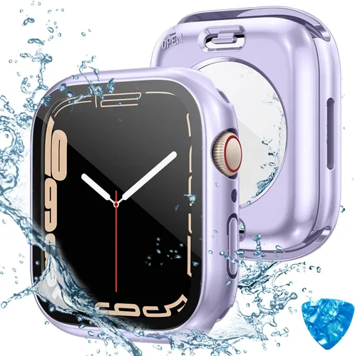 Vista 8 de Tensea - Funda protectora de pantalla impermeable para Apple Watch (2 en 1) para Apple Watch Serie SE 6, 5, 4, accesorios de 40 mm, iWatch protector