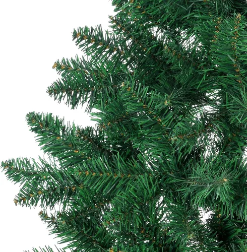 Vista 8 de HOMCOM Árbol de Navidad artificial de 5 pies con 229 ramas, apertura automática, base de acero, color verde