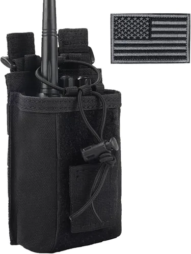 Bolsa de radio – 1000D Tactical Molle ajustable de dos vías radios soporte bolsa para walkie talkies