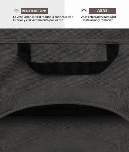 Vista 4 de ULTCOVER Funda impermeable para silla de patio – Funda para silla de césped individual para asiento profundo para exteriores que se adapta a hasta
