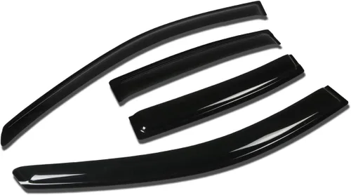 Auto Dynasty 4 protectores de lluvia con cinta adhesiva para ventana, compatible con Echo 2000-2005 de 4 puertas, protectores de lluvia, deflector