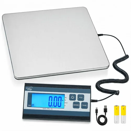 Vista 11 de Smart Weigh - Balanza digital de envío y pesaje postal, 110 lb x 0,1 oz, balanza de Oficina de Correo Postal, UPS, USPS