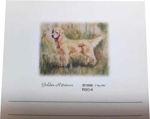 Vista 2 de Almohadilla magnética para lista de refrigerador Golden Retriever