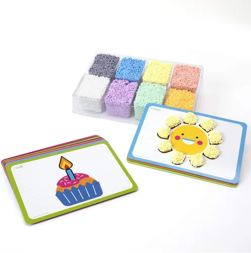 Vista 5 de Educational Insights Playfoam Shape & Learn - Juego de conteo de tarjetas, juguetes sensoriales, juguetes sensoriales, esenciales para el aula