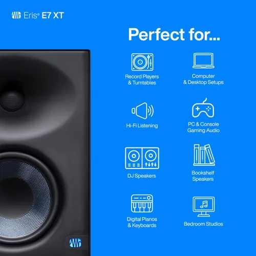 Vista 4 de PreSonus Eris E7 XT - Monitor de estudio activo de 2 vías con guía de onda EBM (Paquete de 1)