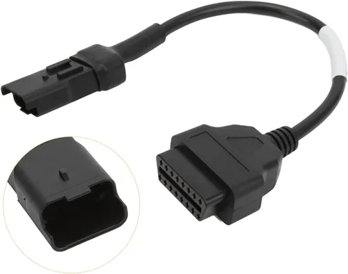Vista 6 de 4 Pin Motorcycle Diagnostic Connector Cable, Professional OBD Adapter Replacement for Ducati - ABS Material, Easy Installation, Durable and Reliable