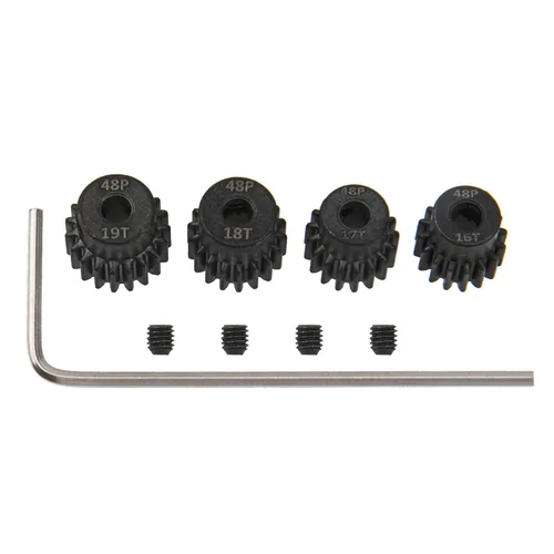 ShareGoo - Juego de engranajes de piñón 48P 16T 17T 18T 19T 0.125 in RC Motor Gear Compatible con Traxxas Redcat Tamiya Losi Arrma Axial SCX10 1/10