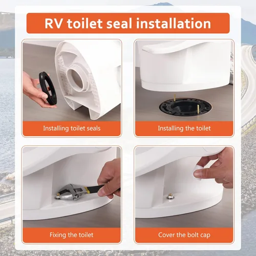 Vista 5 de boeemi Sello de inodoro RV compatible con Camper Dometics 300 310 320 Series piezas de inodoro, kit de sello de inodoro para pieza de repuesto