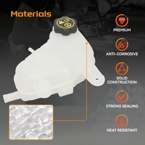 Vista 5 de Tanque de depósito de desbordamiento de refrigerante con tapa compatible con Chevrolet Sonic 2012-2019 # 95048411