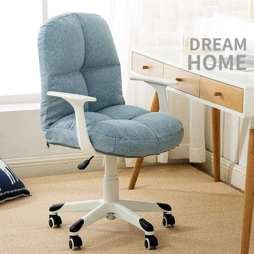 Vista 3 de Silla de computadora para estudiantes, dormitorio, sofá, silla, red de estudio, silla roja, aprendizaje giratorio, silla de escritura, elevador