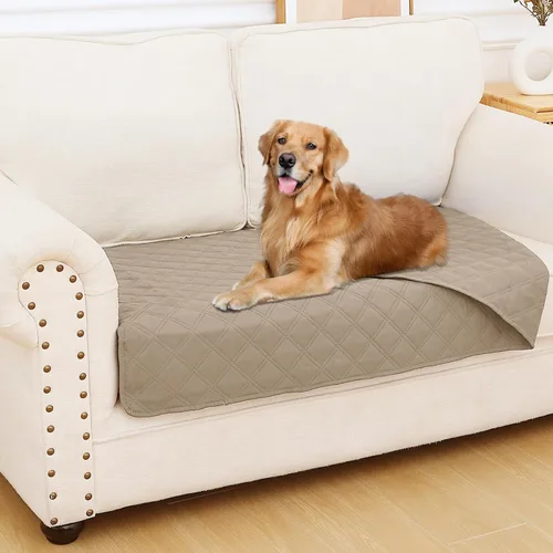 Vista 150 de Smiry Funda impermeable para cama de mascota, suave y lavable, para cama, sofá, reversible, perros pequeños, medianos, grandes, gatos, diseño
