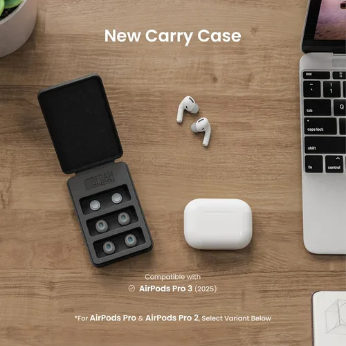 Vista 84 de Foam Masters - Almohadillas de repuesto de espuma viscoelástica para AirPods Pro de 1a y 2a generación, 3 pares, Black Magic versión 6.0, cómodas