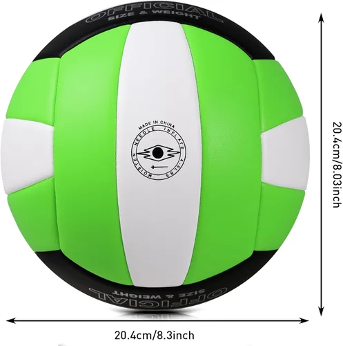 Vista 4 de Official Size 5 Volleyball, Soft Indoor Outdoor Volleyball for Game Gym Training Beach Play, 2 Pcs Per Pack with Pump Kit