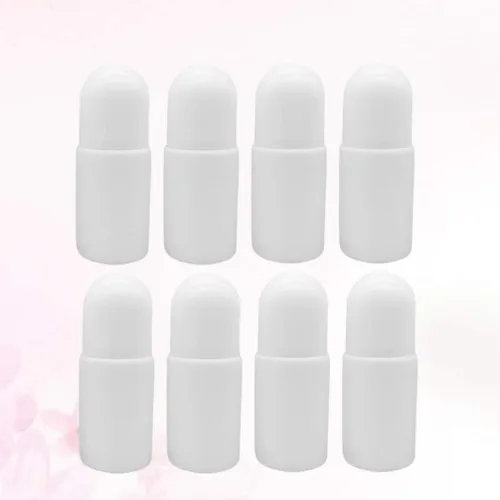 Vista 8 de 10 botellas de plástico con rodillos vacíos y rellenables, reutilizables, a prueba de fugas, contenedores para cosméticos, recipientes vacíos