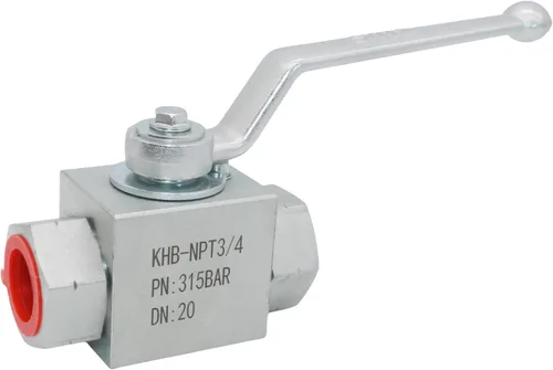 Vista 6 de Válvula hidráulica de alta presión KHB 1-1/4'' NPT, de cierre de 2 vías, válvula de bola hidráulica 4650 PSI