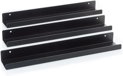 Estante para Discos de Vinilo - 3 Estantes de Exhibición de Metal - Estantes de Vinilo de Montaje en Pared Now-Playing - un Soporte para Discos de