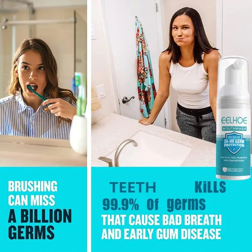 Vista 3 de 3 piezas de espuma de pasta de dientes para enjuague bucal, eliminación de manchas, blanqueamiento dental, cuidado bucal, limpieza profunda