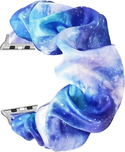 Vista 16 de Scrunchie - Correa elástica para Apple Watch Series 9 8 7 6 5 4 3 2 1 SE Ultra, correa de reloj para iWatch de 1.929 in 1.772 in 1.614 in 1.496 in