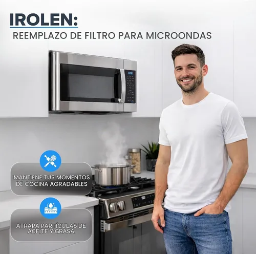 Vista 7 de Filtro de grasa para microondas compatible con microondas Whirlpool y GE, paquete de 2 unidades de aproximadamente 13 x 6 pulgadas