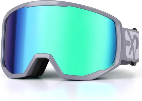 Vista 21 de EXP VISION Gafas de esquí/snowboard para hombres y mujeres, gafas de nieve OTG antiniebla con protección UV