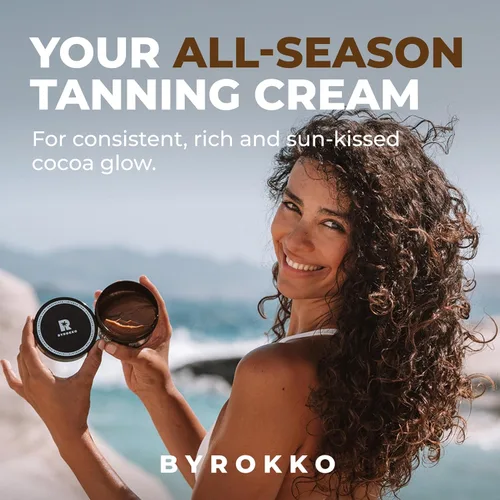 Vista 7 de BYROKKO Shine Brown Crema aceleradora de bronceado de chocolate, 6.8 onzas líquidas, aceite de bronceado para exteriores o interiores o loción