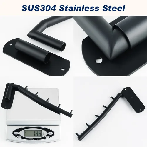 Vista 8 de Alise Estante de secado montado en la pared, percheros giratorios de acero inoxidable, ahorro de espacio, estante de secado de pared de ropa