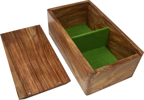 Vista 2 de CHESSBAZAAR Caja de almacenamiento de ajedrez de madera grande para torneos en madera de Sheesham para juego de ajedrez tamaño King de hasta 4.5