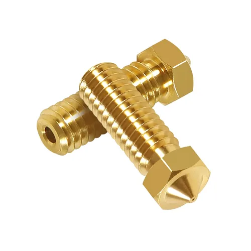 Vista 4 de 20pcs V6 Volcano Latón Boquilla Extra Extrusora Boquillas 0.016 in M6 0.069 in Filamento para Impresora 3D Parte (0.016 in)