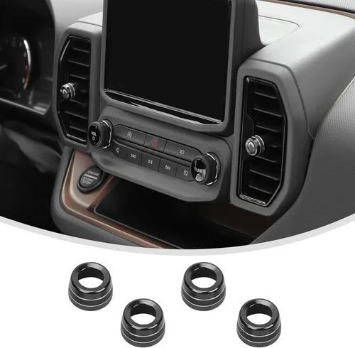 Vista 12 de Linskip Fundas de aluminio para perilla de ventilación compatibles con Ford Bronco Sport 2021-2024, kit de molduras de perilla de ventilación