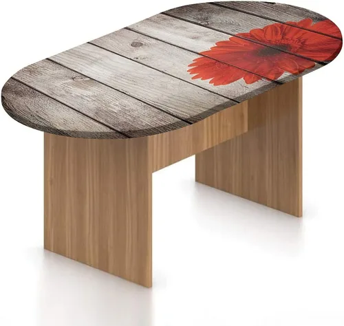 Vista 18 de Mantel ovalado ajustable para mesa de patio, decoración de grunge, poliéster elástico, letras en tamaños aleatorios, patrón del alfabeto, moderno