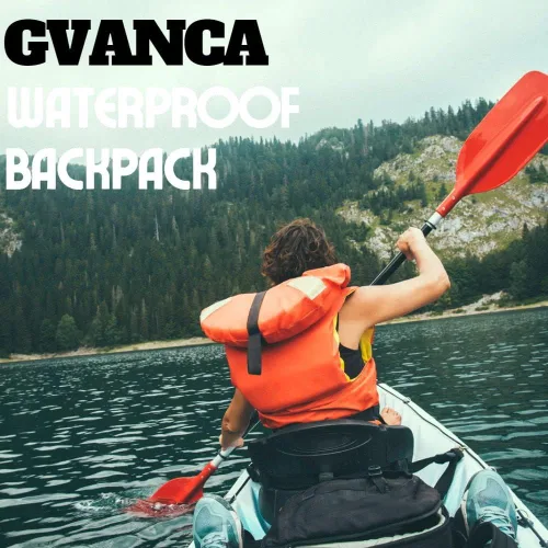 Vista 6 de Mochila seca impermeable con parte superior enrollable, saco seco flotante al aire libre, navegación, canoa, rafting, pesca, camping, 35L