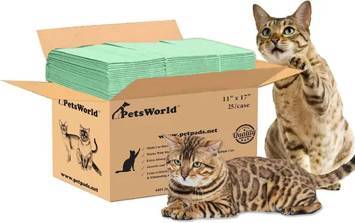 Vista 12 de PETSWORLD - Recambios de almohadillas para gatos para el sistema de arena Breeze, ultraabsorbentes, secan rápido - (100 unidades, sin perfume)
