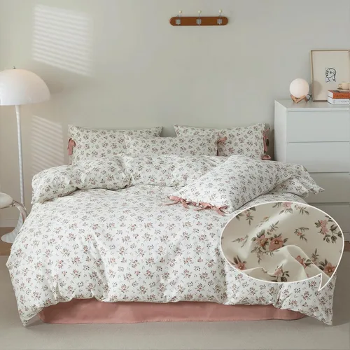 Vista 26 de VM VOUGEMARKET Juego de edredón de encaje tamaño Twin XL, edredón a cuadros azul con patrón Gingham con 2 fundas de almohada románticas de encaje